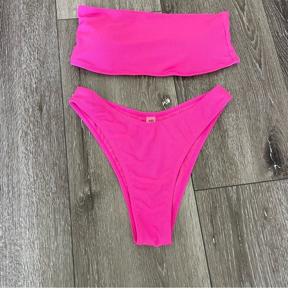 NWOT SHEIN 3 Bikini sets Size Medium  Pink, Blue, Red - Picture 5 of 7